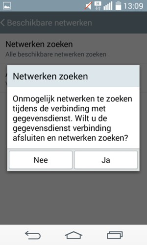 Selecteer Ja