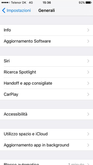 Seleziona Aggiornamento Software