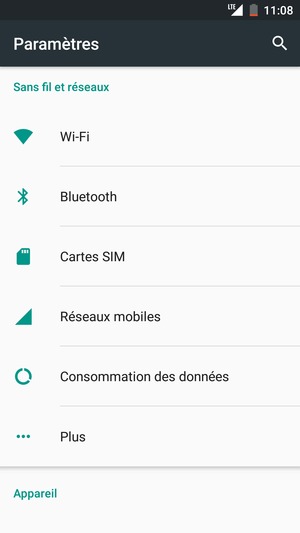 Sélectionnez Réseaux mobiles