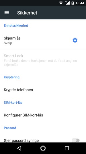 Velg Konfigurer SIM-kort-lås