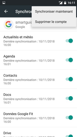 Sélectionnez Synchroniser maintenant