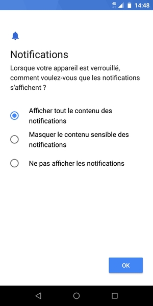 Sélectionnez votre option préférée et sélectionnez OK