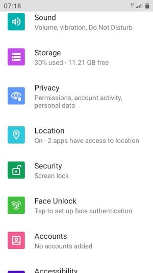 Scroll to and select Location