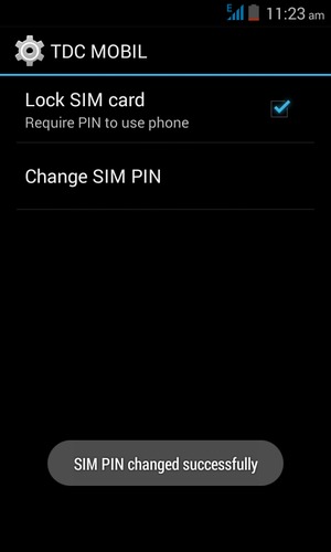 Your SIM PIN has been changed