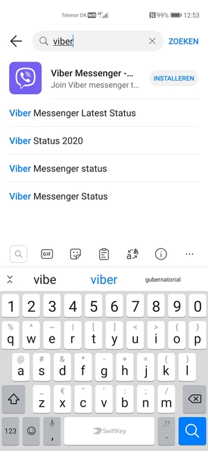 Voer de app-naam in en selecteer Zoeken