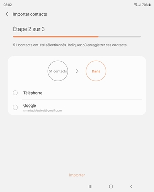 Sélectionnez Google
