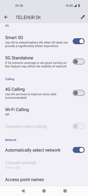 To change network if network problems occur, turn off Automatically select network