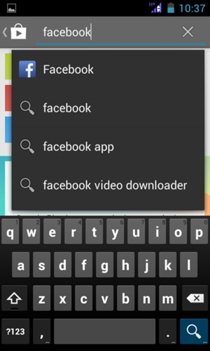 Enter the app name and select Search