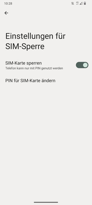 Wählen Sie  PIN für SIM-Karte ändern