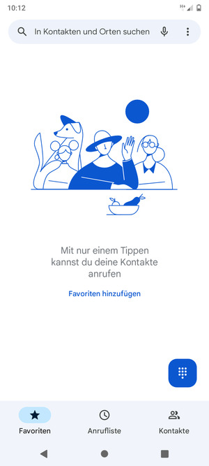 Wählen Sie Tastenfeld