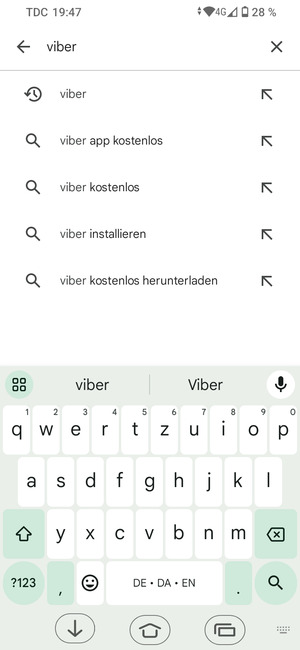 Geben Sie den Namen der App ein und wählen Sie Suchen
