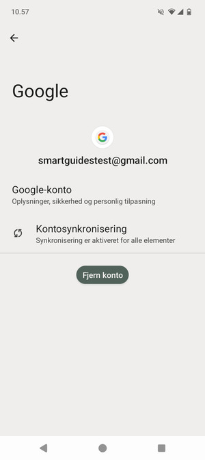 Vælg Kontosynkronisering