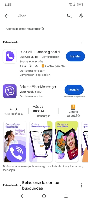 Seleccione la aplicación