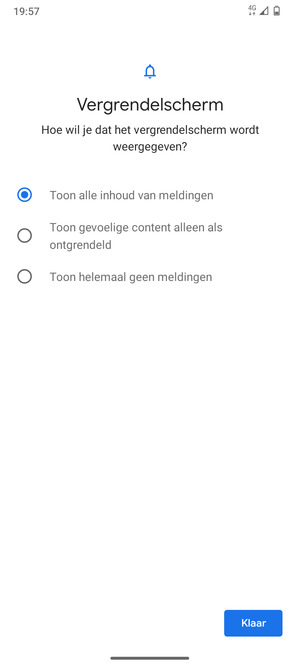 Selecteer uw voorkeursoptie en selecteer Klaar