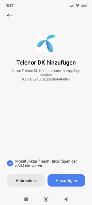 Wählen Sie Hinzufügen