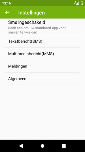 Selecteer Tekstbericht(SMS)