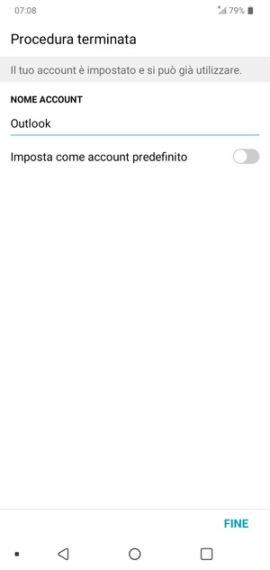 Scegli un nome per il tuo account e seleziona FINE