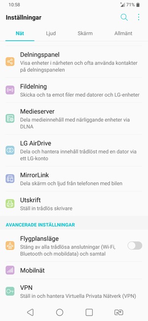 Välj Allmänt