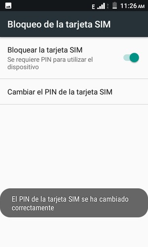 Su PIN de la tarjeta SIM ha sido cambiado