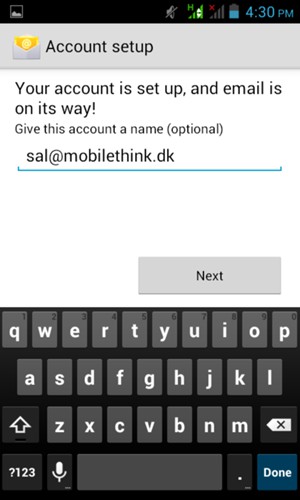 Give your account a name and select Next