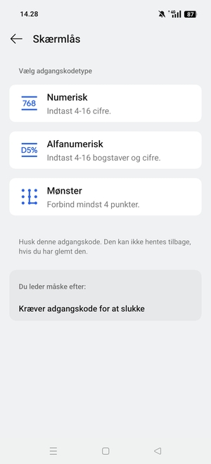 Vælg Mønster