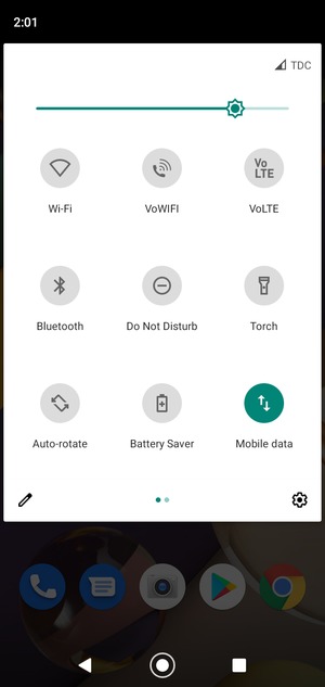 Adjust brightness to the required level
