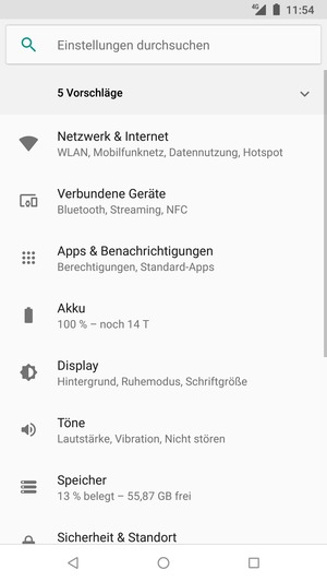Wählen Sie Netzwerk & Internet