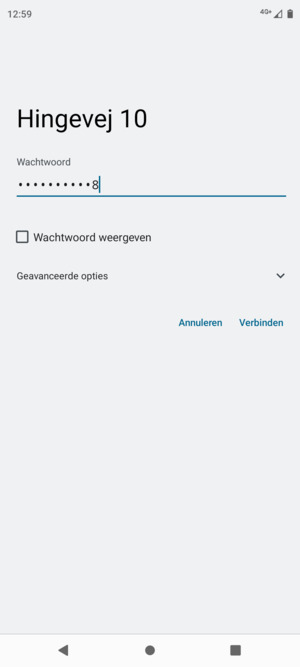Voer het WiFi-wachtwoord in en selecteer Verbinden