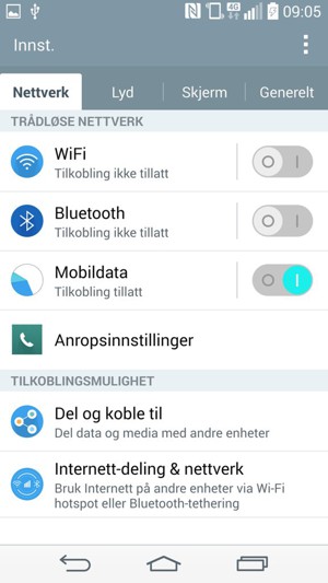 Velg Generelt