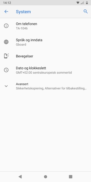 Velg Avansert