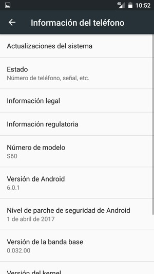 Seleccione Actualizaciones del sistema