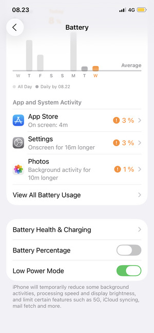 Turn on Low Power Mode