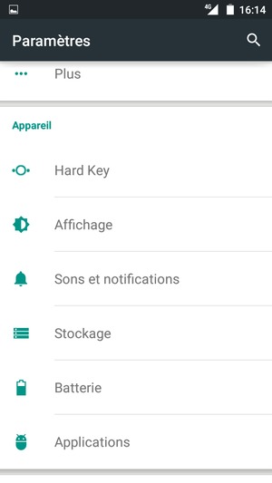 Faites défiler et sélectionnez Batterie