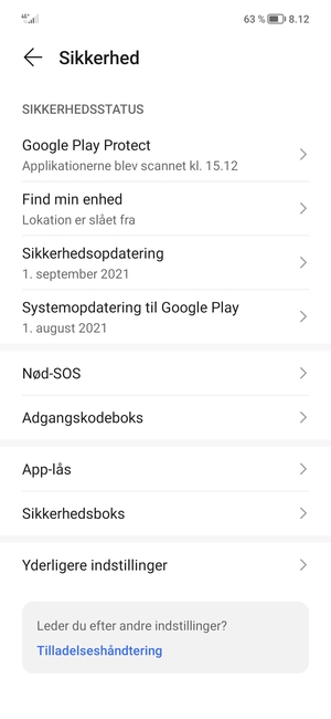 Vælg Yderligere indstillinger
