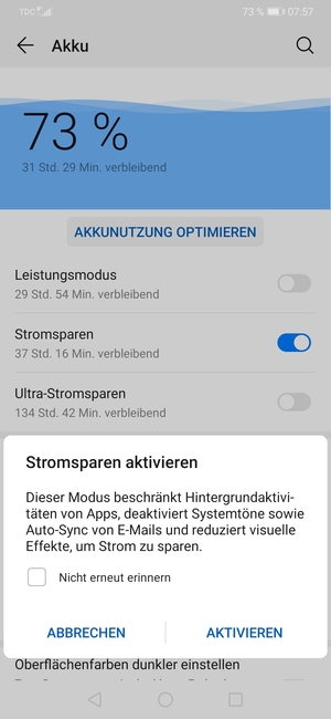 Wählen Sie AKTIVIEREN
