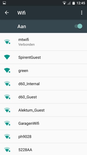 U bent nu verbonden met het WiFi-netwerk
