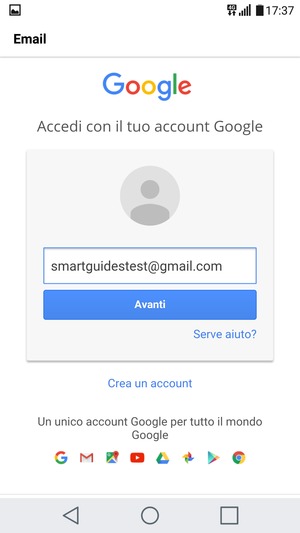 Seleziona Avanti