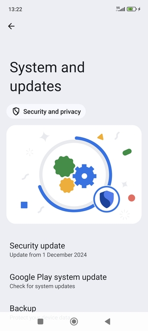 Select Google Play system update