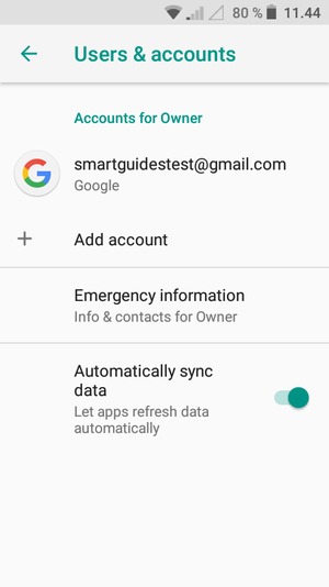 Select your Google account