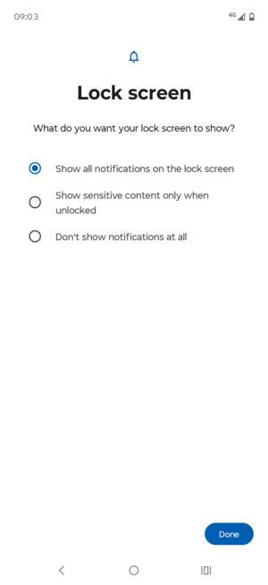 Select your preferred option and select Done