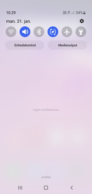 Aktiver topmenuen igen
