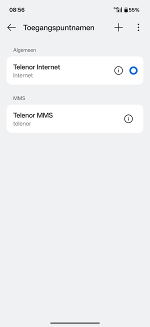 Selecteer de Menu-knop