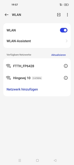 Wählen Sie das Wireless-Netzwerk, zu dem Sie eine Verbindung herstellen möchten