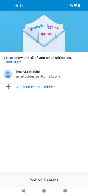Select TAKE ME TO GMAIL