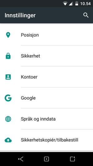 Bla til og velg Kontoer