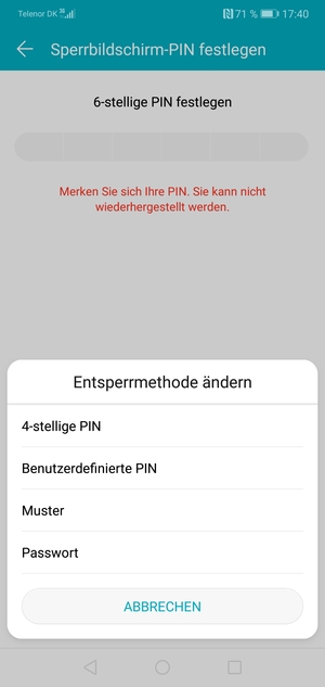 Wählen Sie Muster