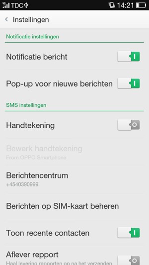 Selecteer Berichtencentrum