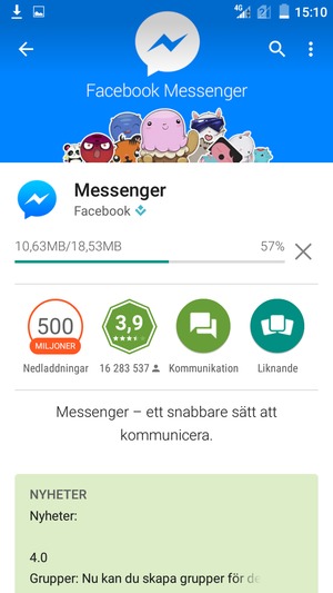 Vänta på att installationsprocessen avslutas