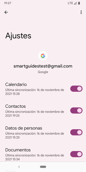 Asegúrese de haber seleccionado Contactos
