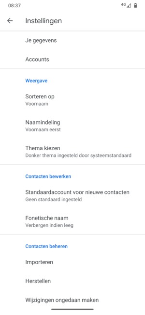 Selecteer Importeren